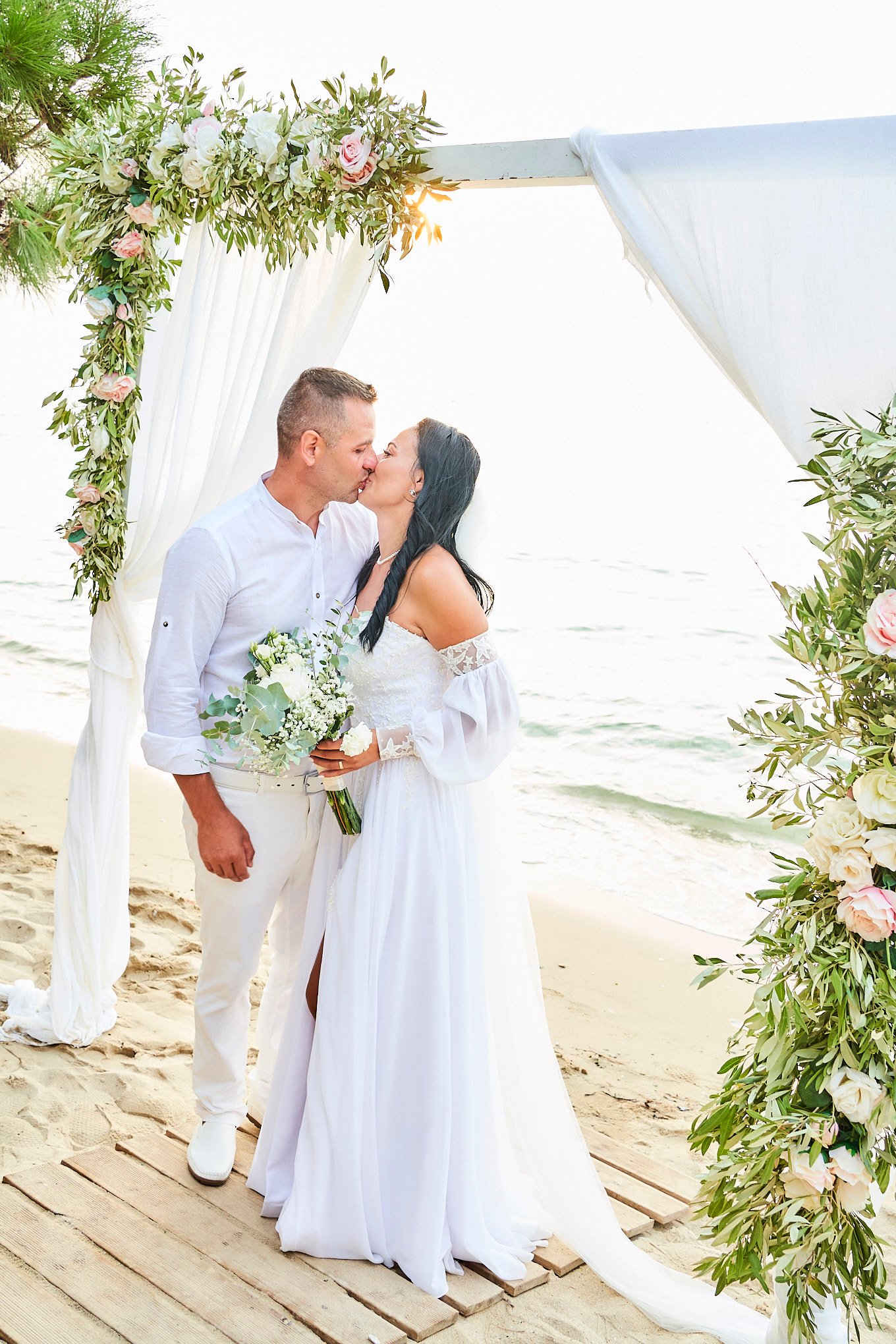 Thassos beach front wedding