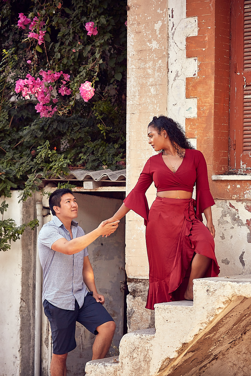 Marriage Proposal Photo Shoot in Rhodes Kritinia Castle Romantic Sunset Pre Wedding Photography Videography the Dreammakers Greece