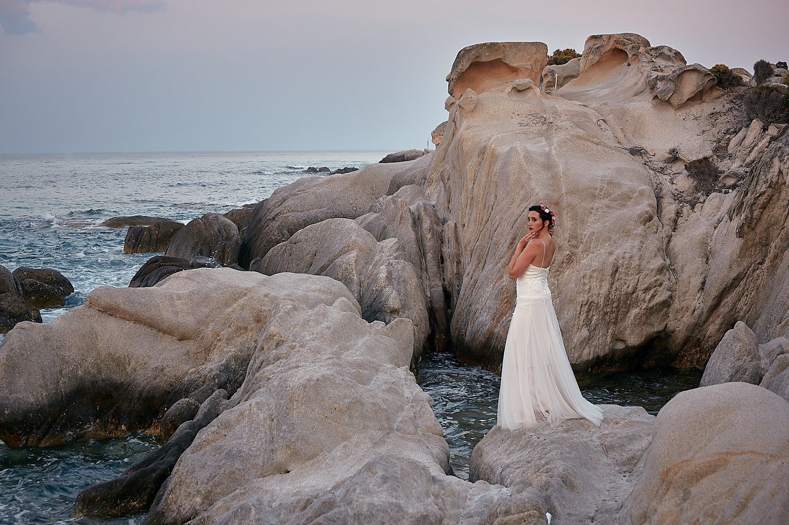 Photo Shoot in Kavourotrypes Halkidiki Greece The Dreammakers Anient Greek Wedding Dress Godess Aphrodite