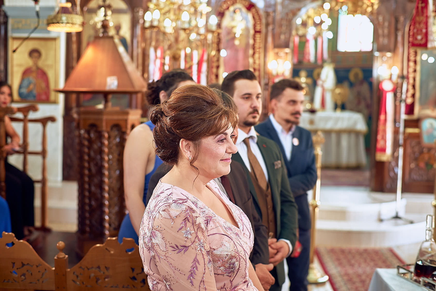A relative and friends during the ceremony
