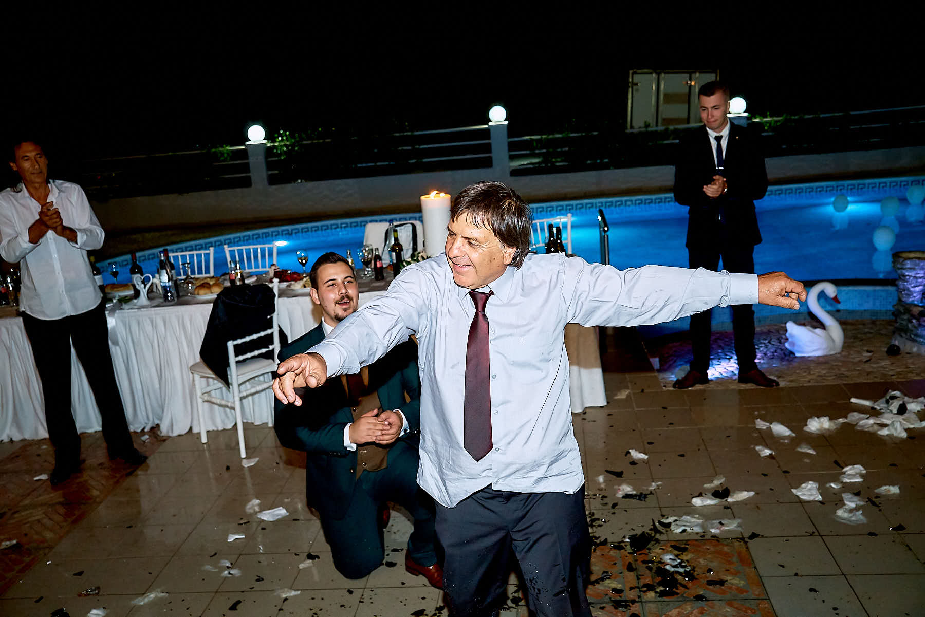 man dancing at wedding ball