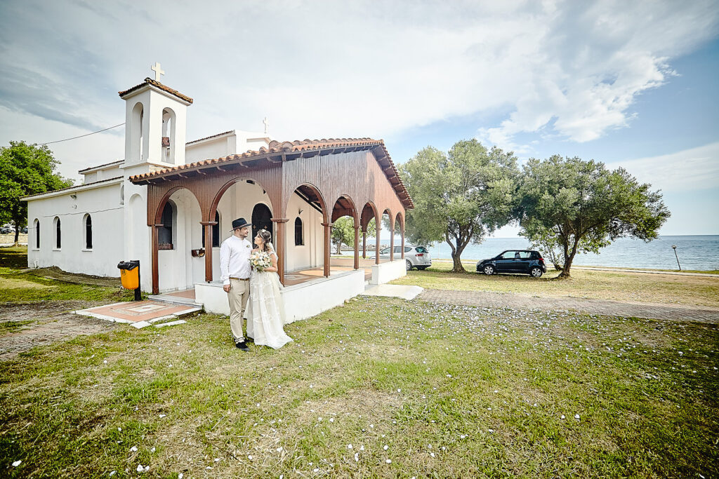Groom and Bride at Saint Nicholas, Halkidiki