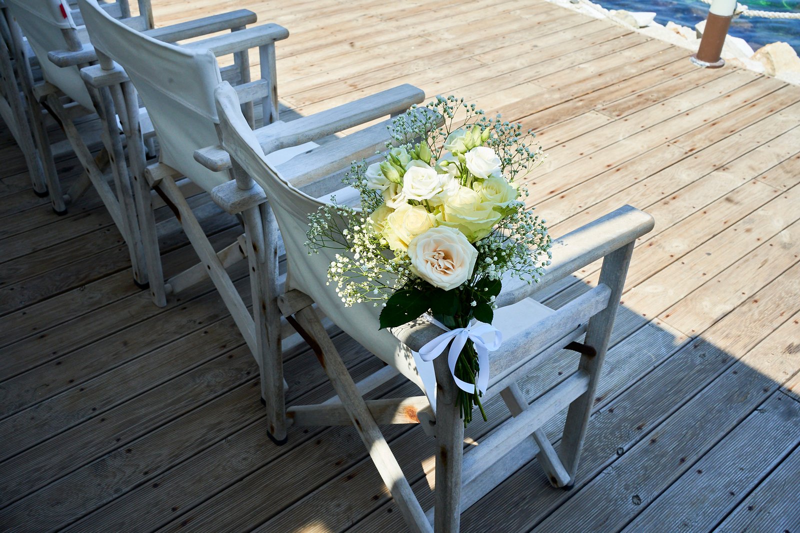 Thassos beach front wedding decoration