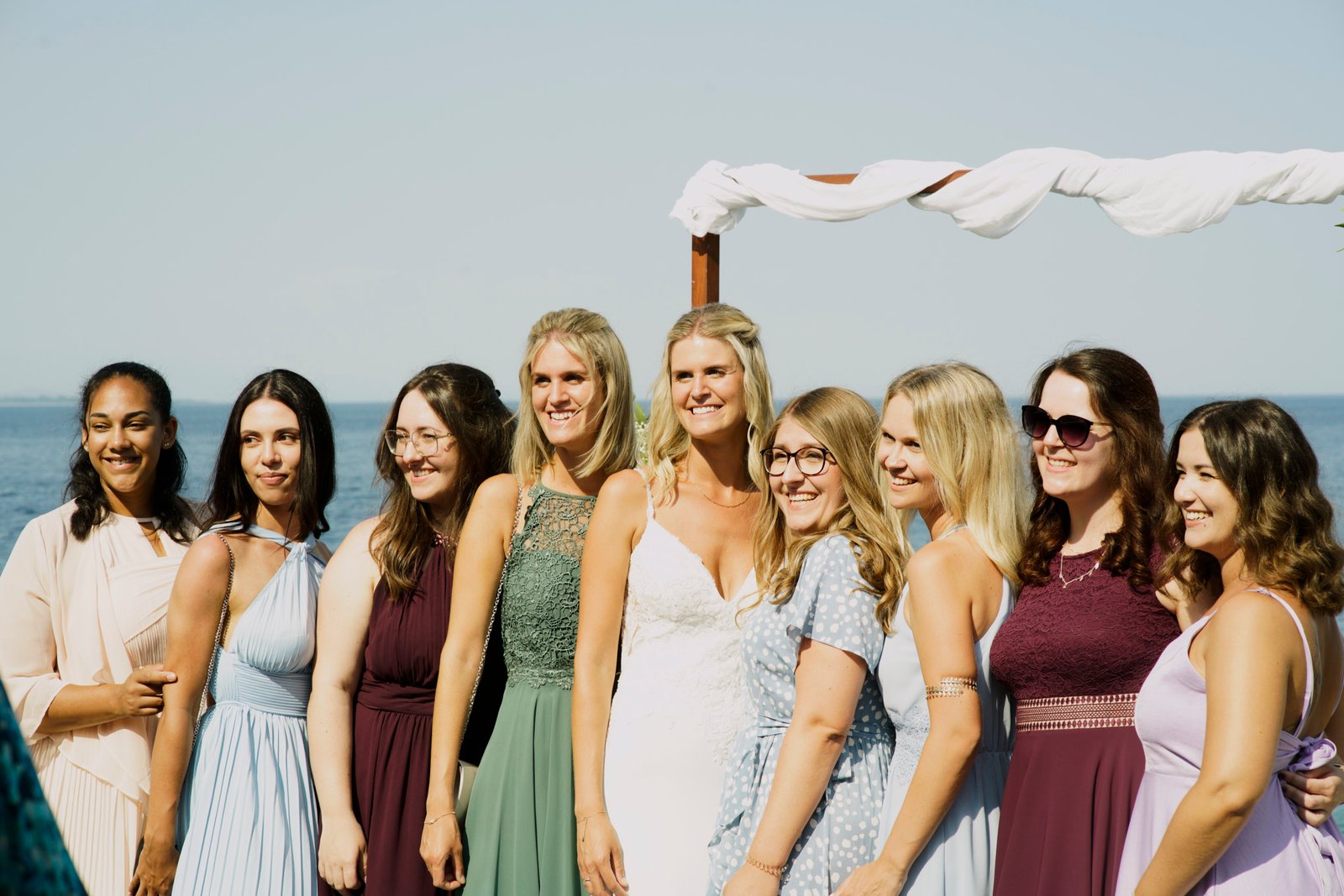 Thassos beach front wedding photographs