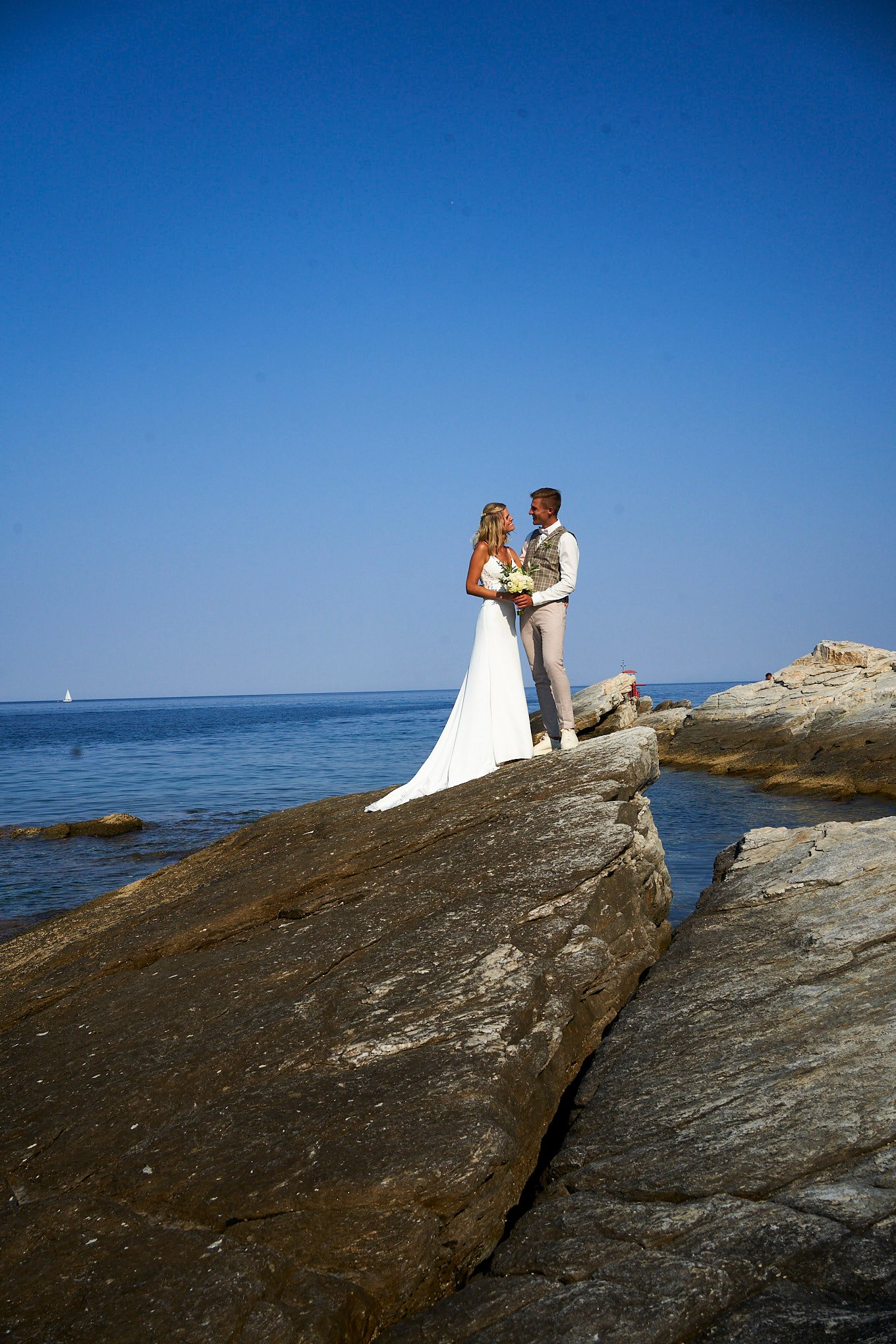 Thassos beach front after wedding photography