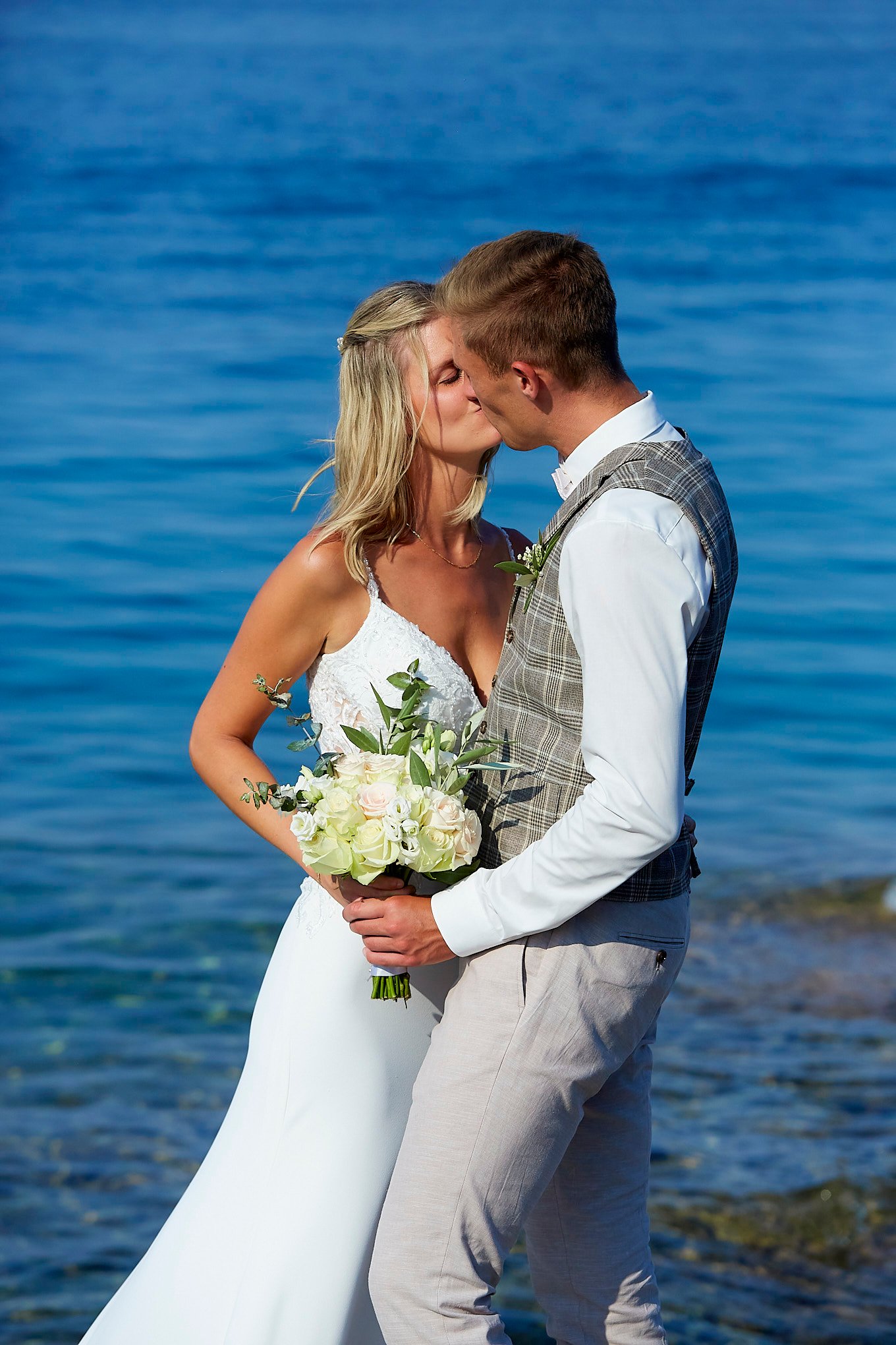 Thassos beach front after wedding photography