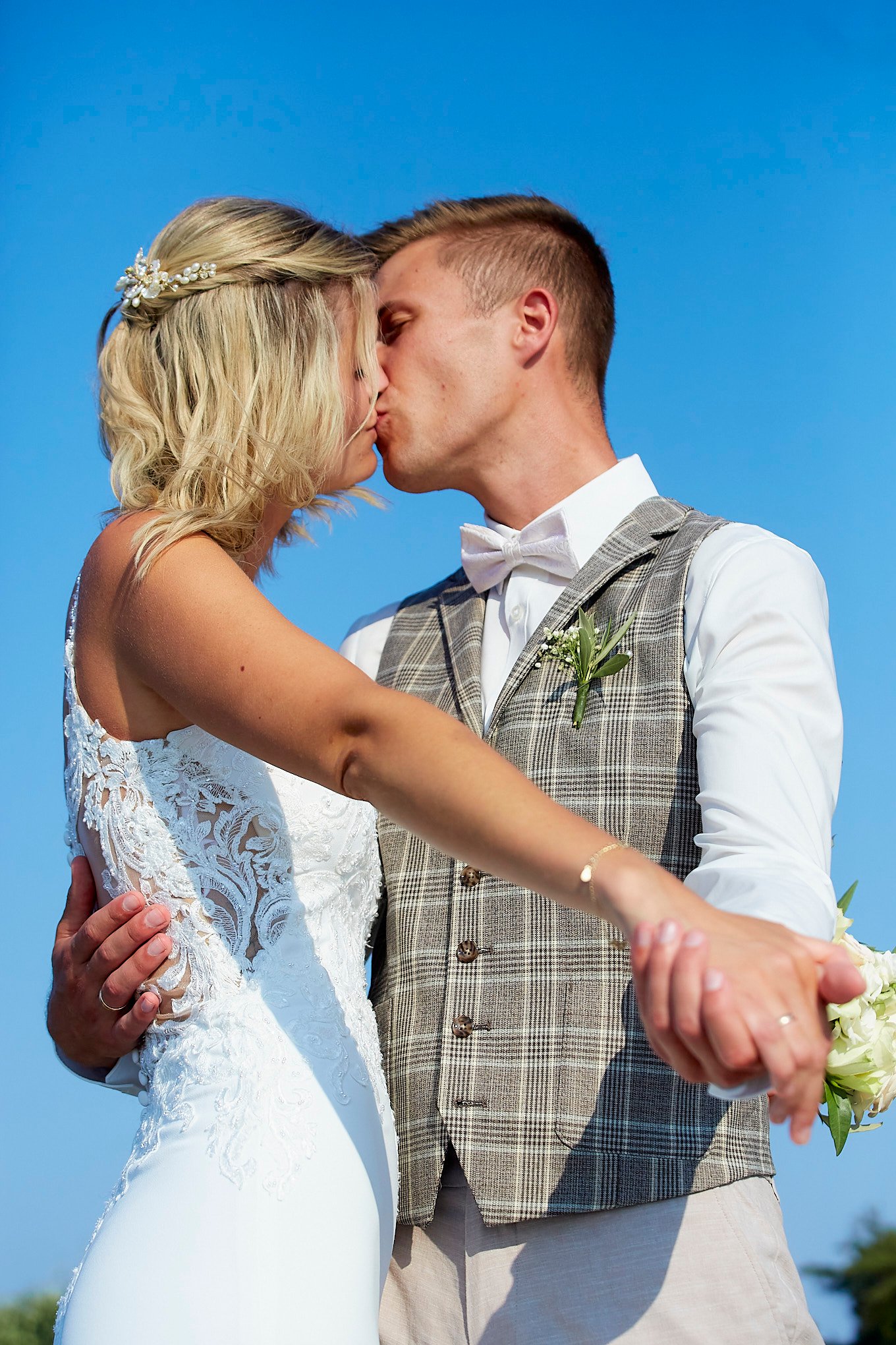 Thassos beach front after wedding photography