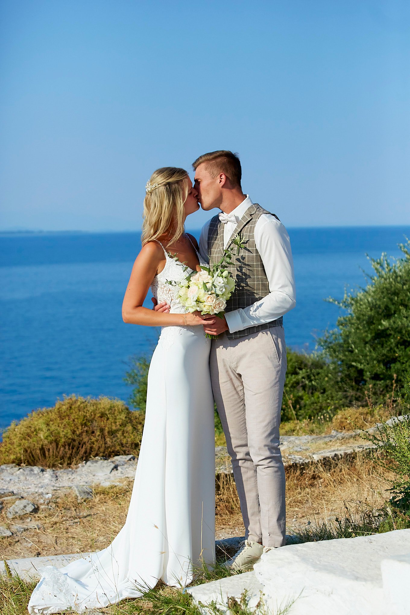 Thassos beach front after wedding photography