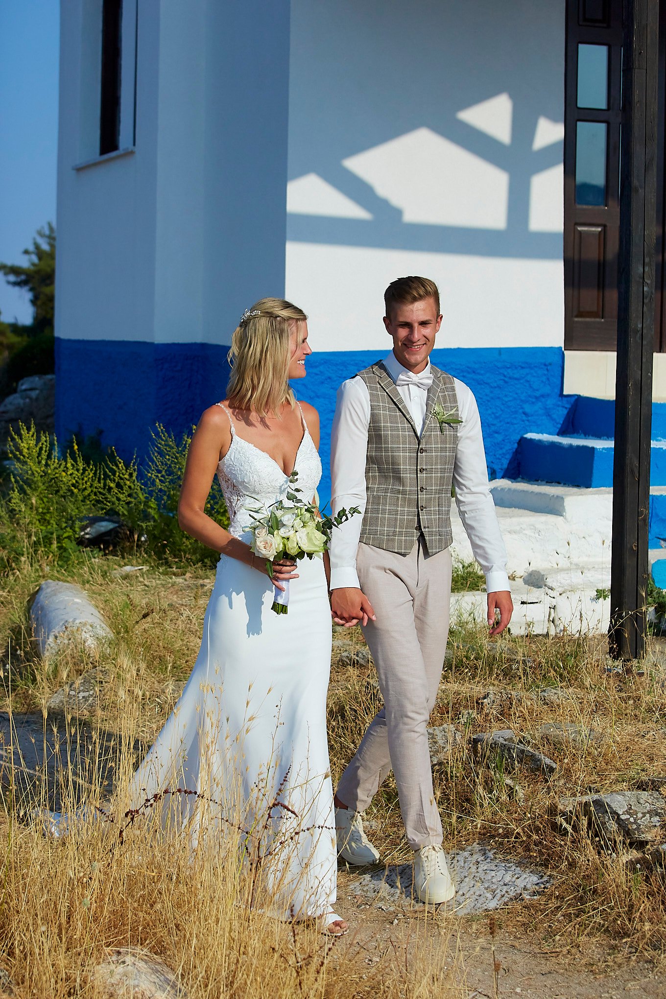 Thassos beach front after wedding photography