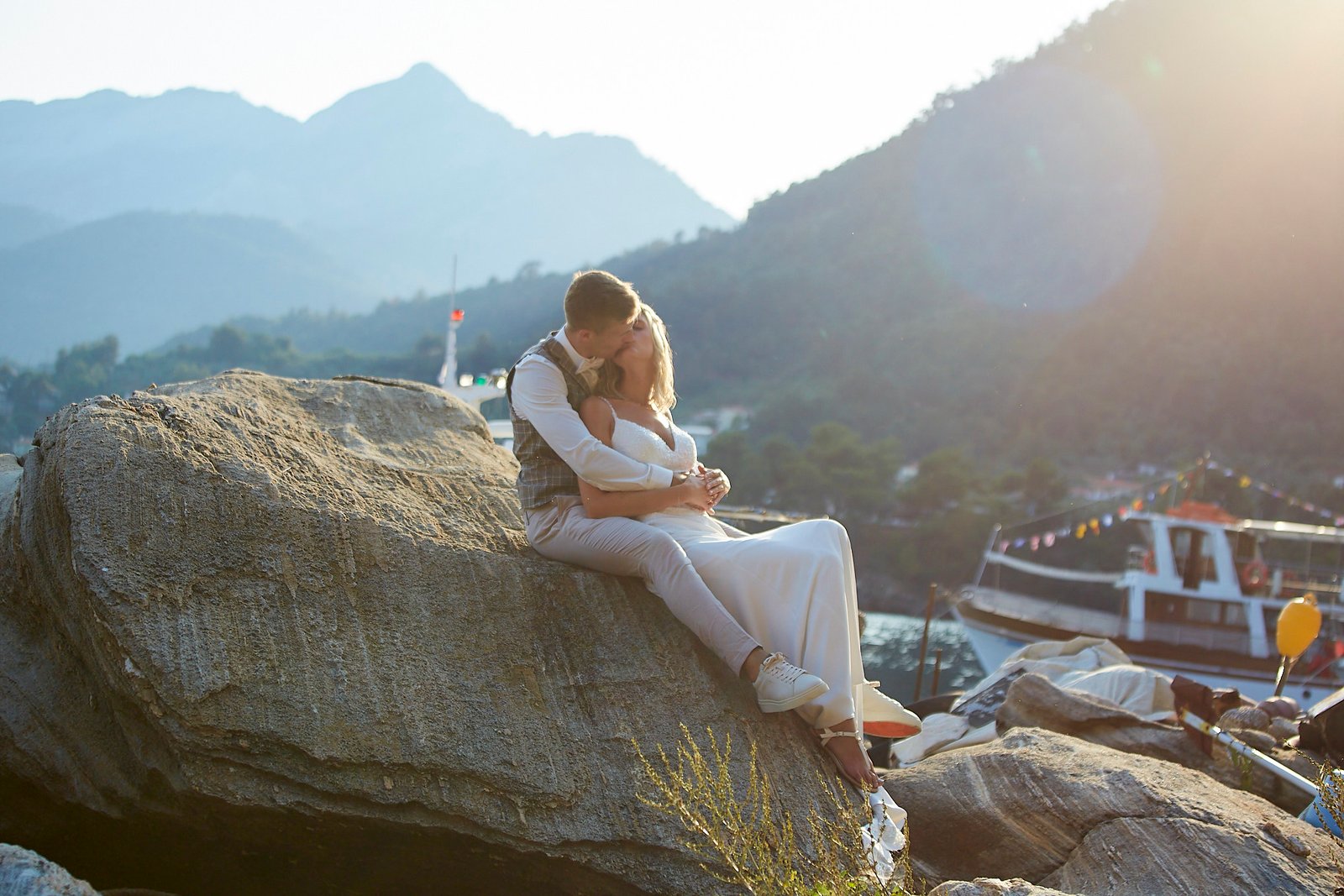 Thassos beach front after wedding photography