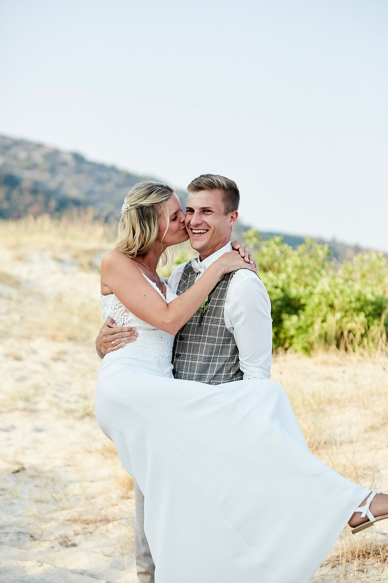 Thassos beach front after wedding photography