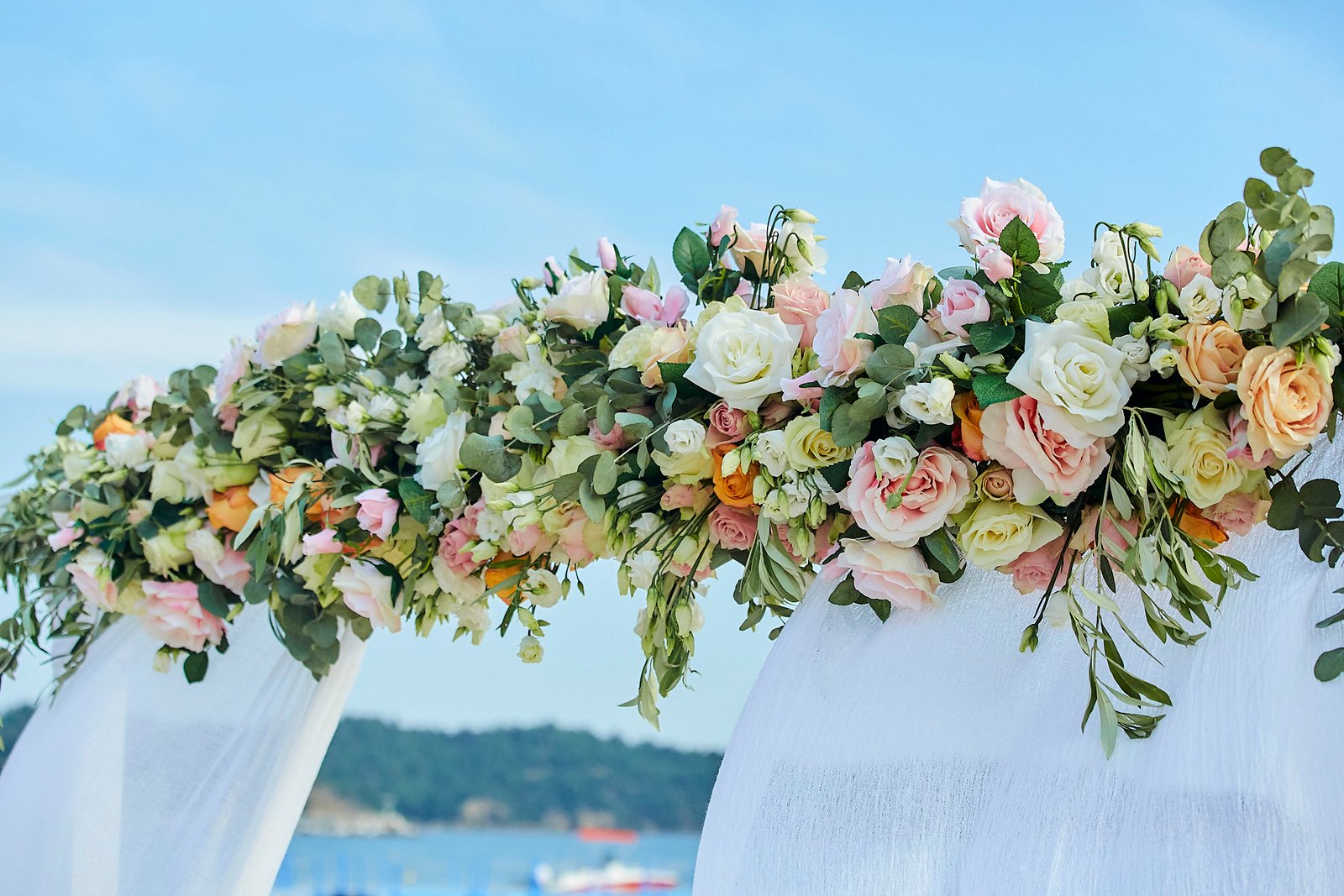 wedding style beach front wedding