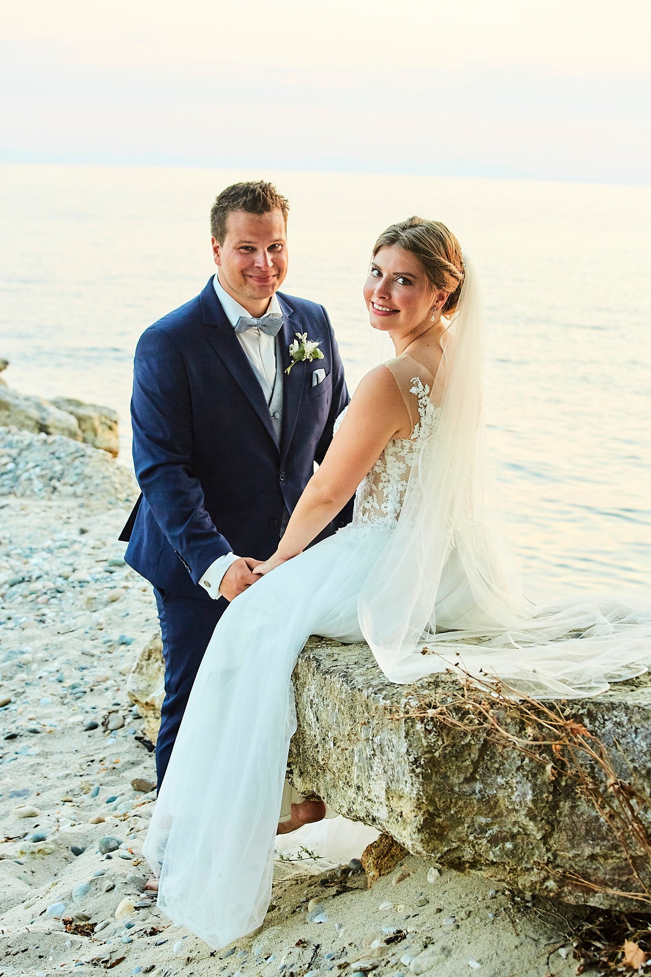 german couple after wedding photo shoot