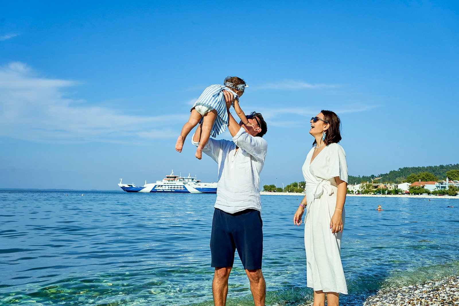 Parents on Thassos beach 