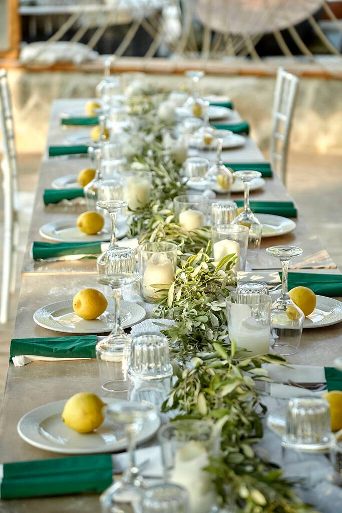 Greek wedding decor