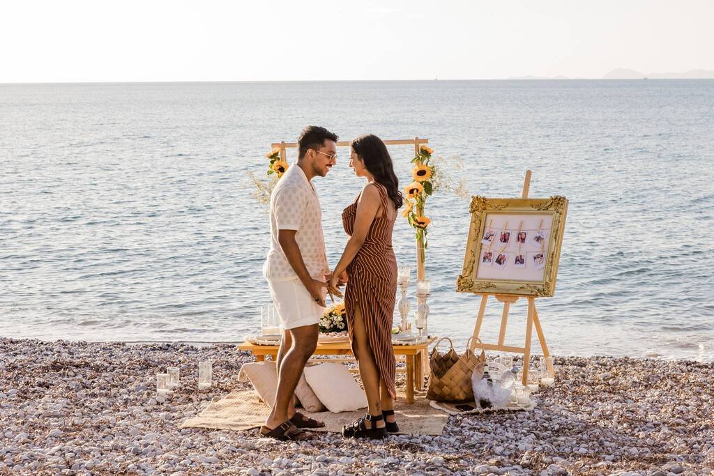 just engaged couple