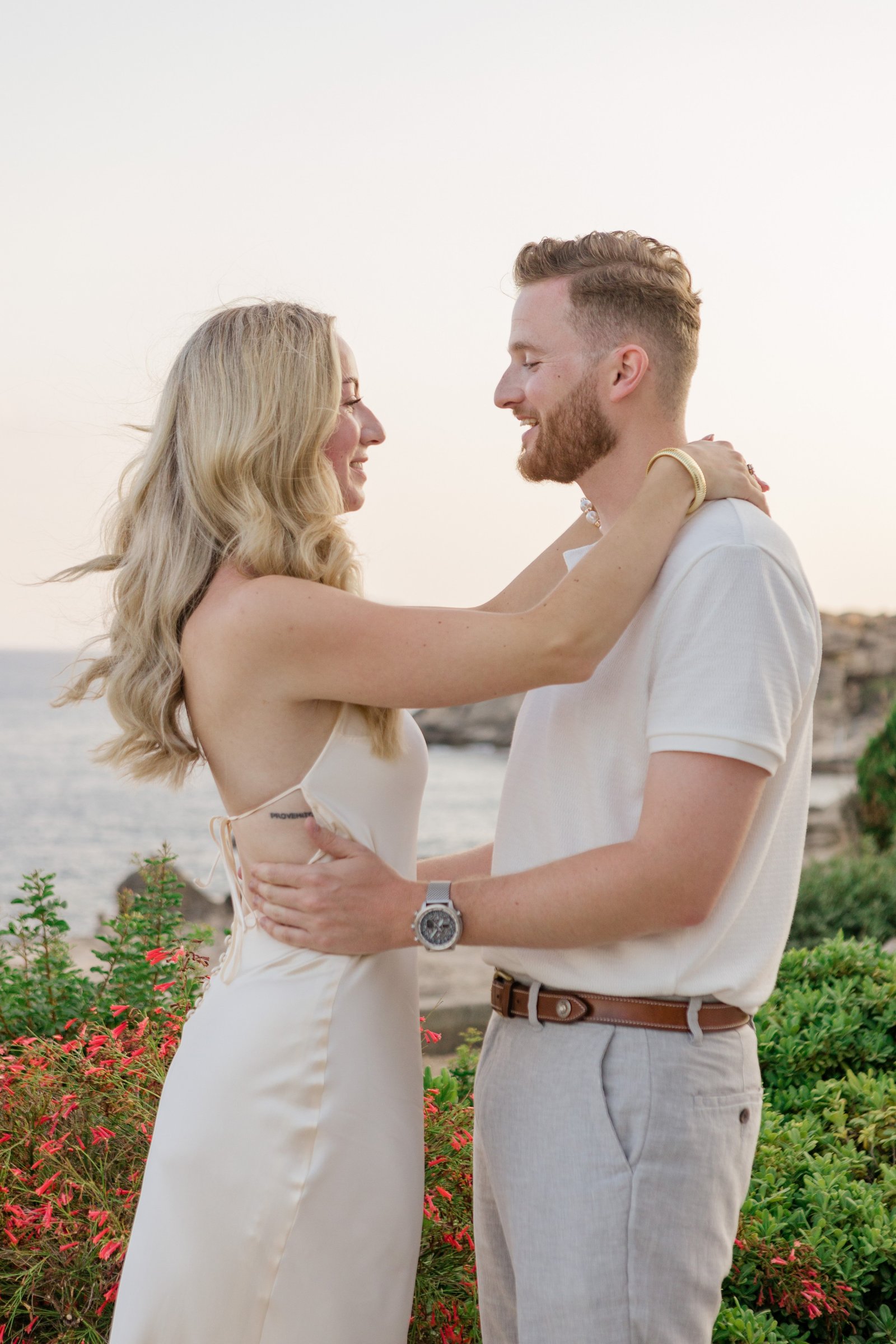 Laughing couple in Greece