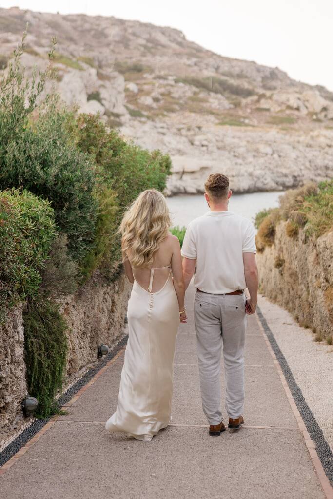 Sunset proposal in Greece