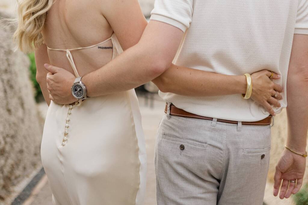 Golden hour engagement photo