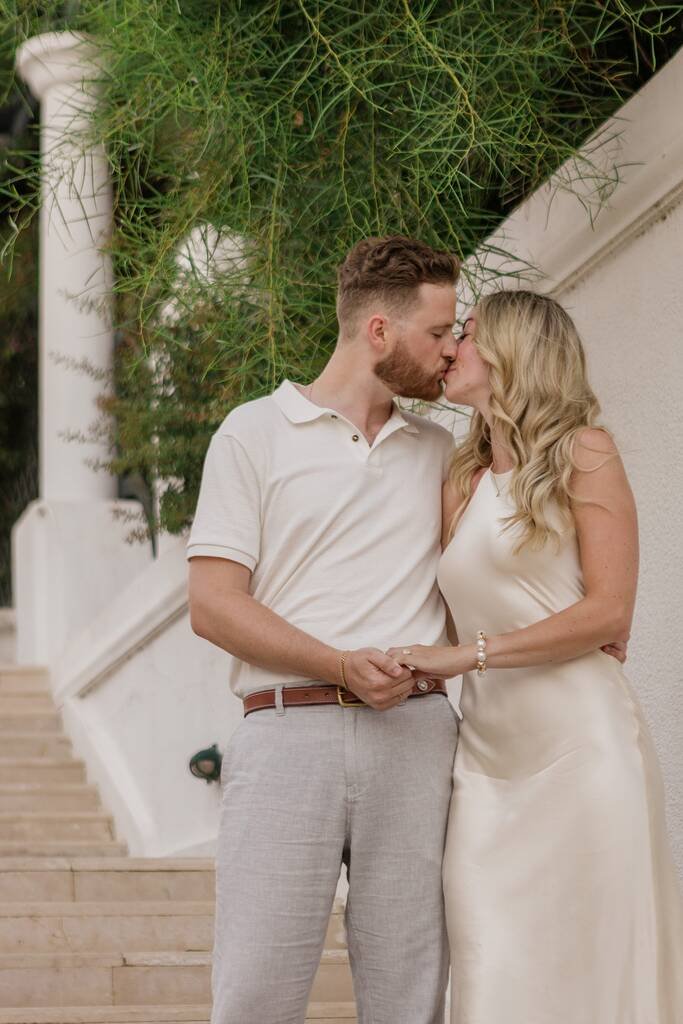 Scenic Rhodes engagement backdrop