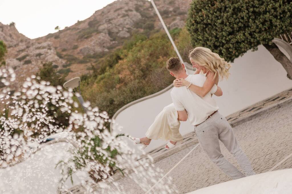Couple dancing in Rhodes