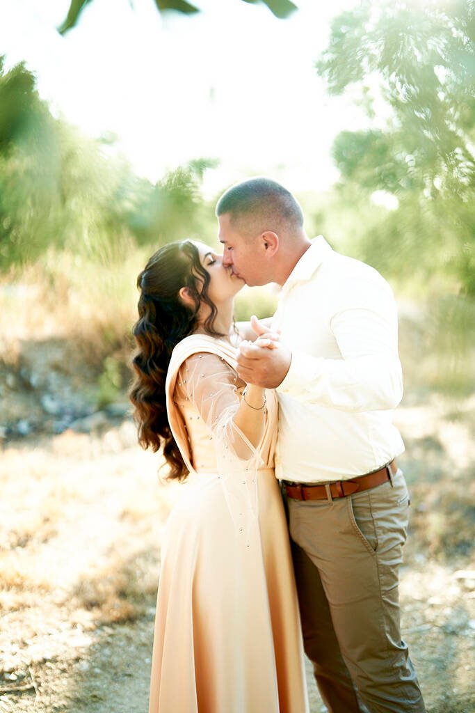 Couple in olive grove