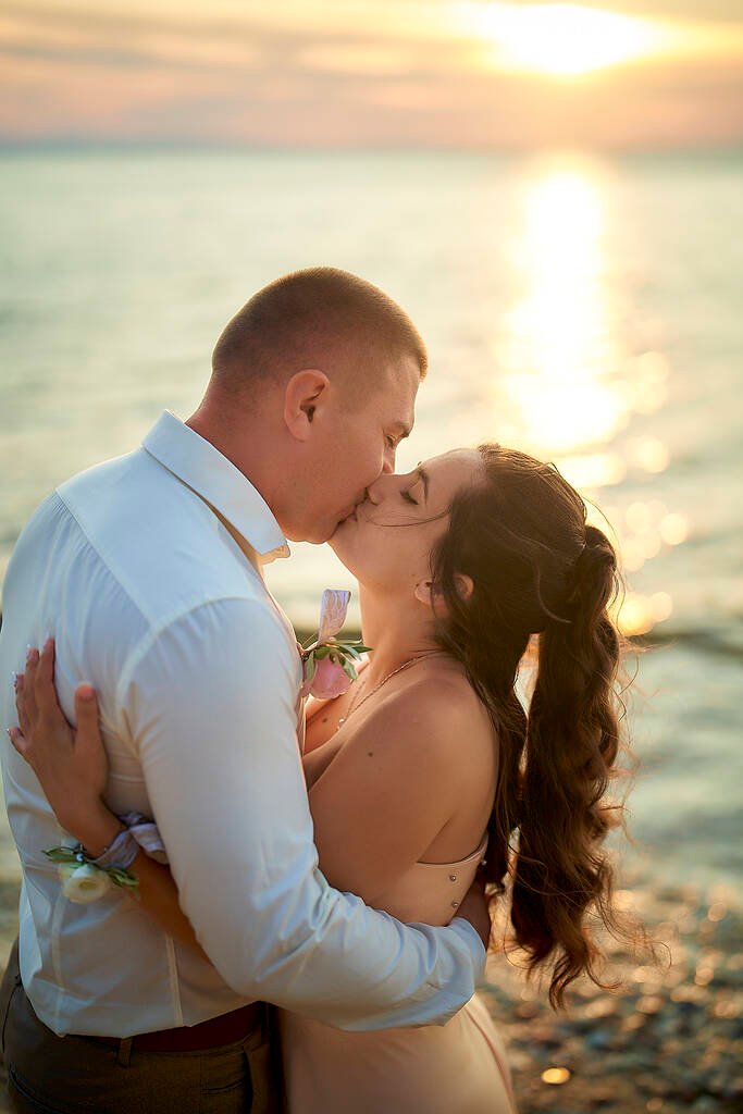 Wedding dress in sunlight