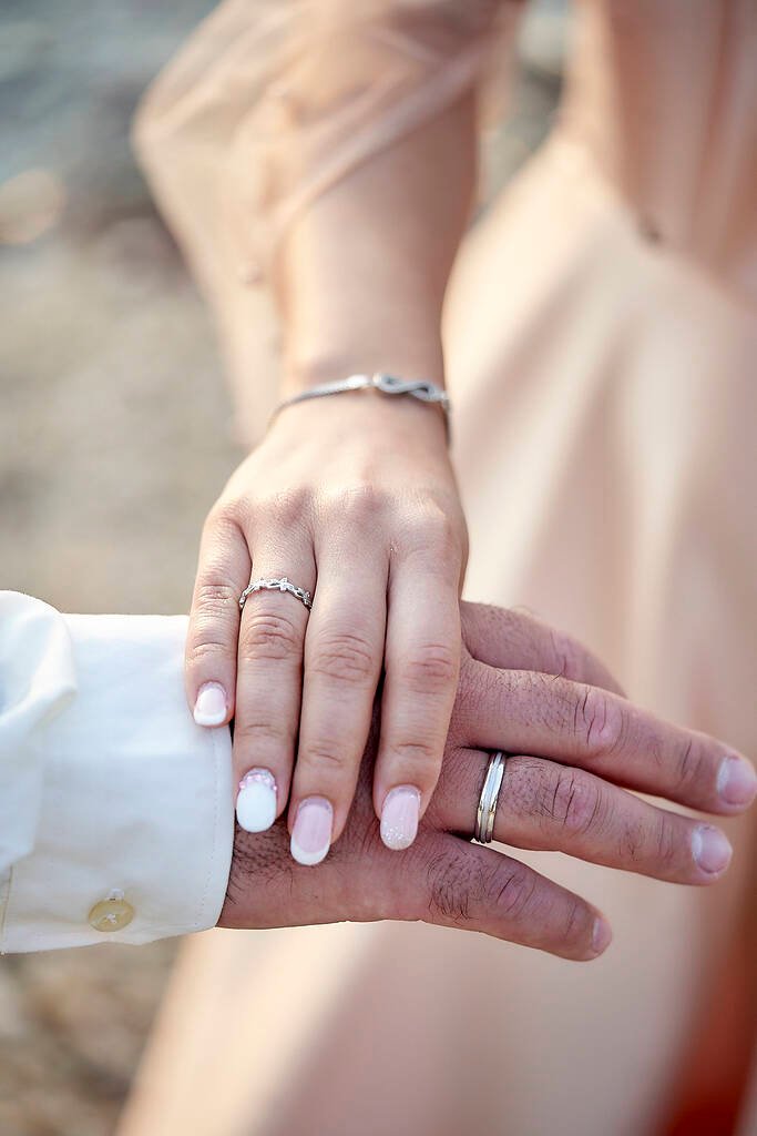 wedding rings beach wedding
