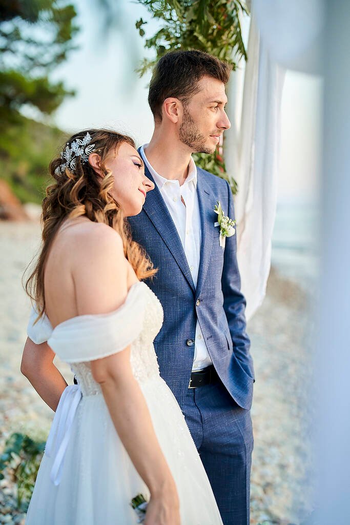 Emotional wedding moment