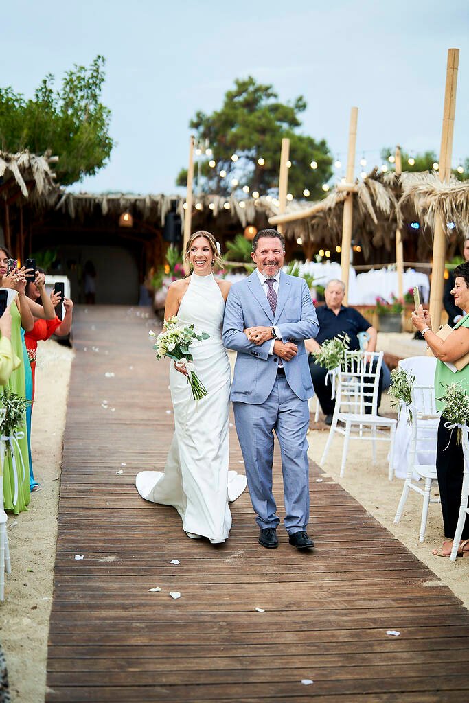 Aegean sea wedding photo