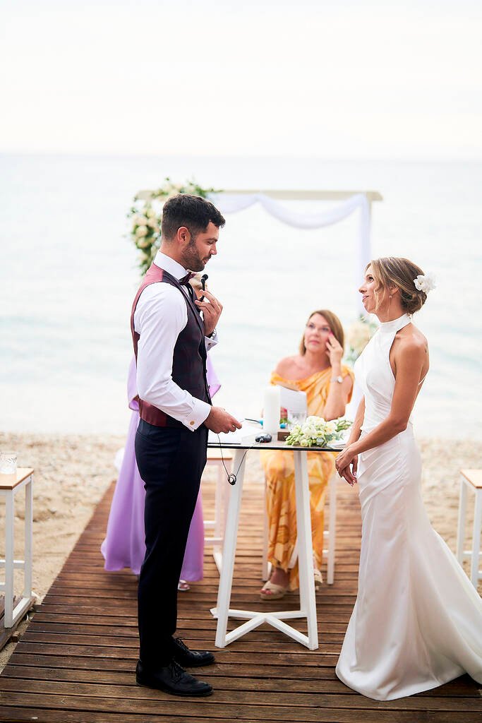 Thassos elegant beach vows
