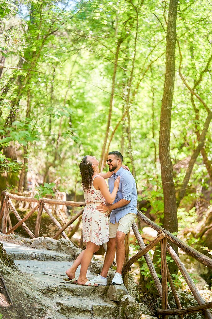 Couple walking in Rhodes