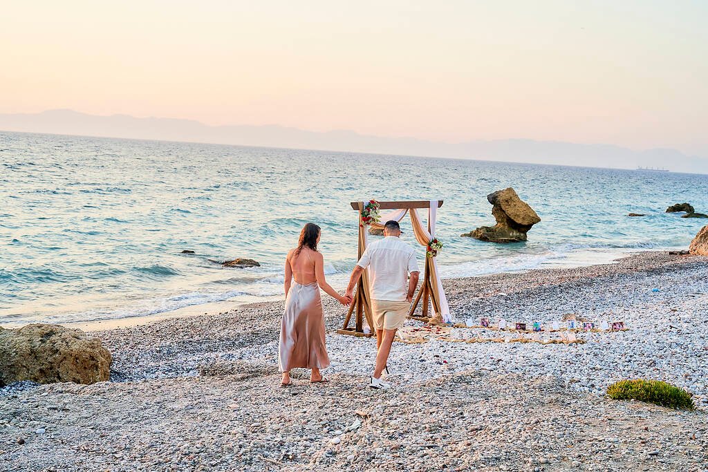 Sunset proposal photographer Rhodes