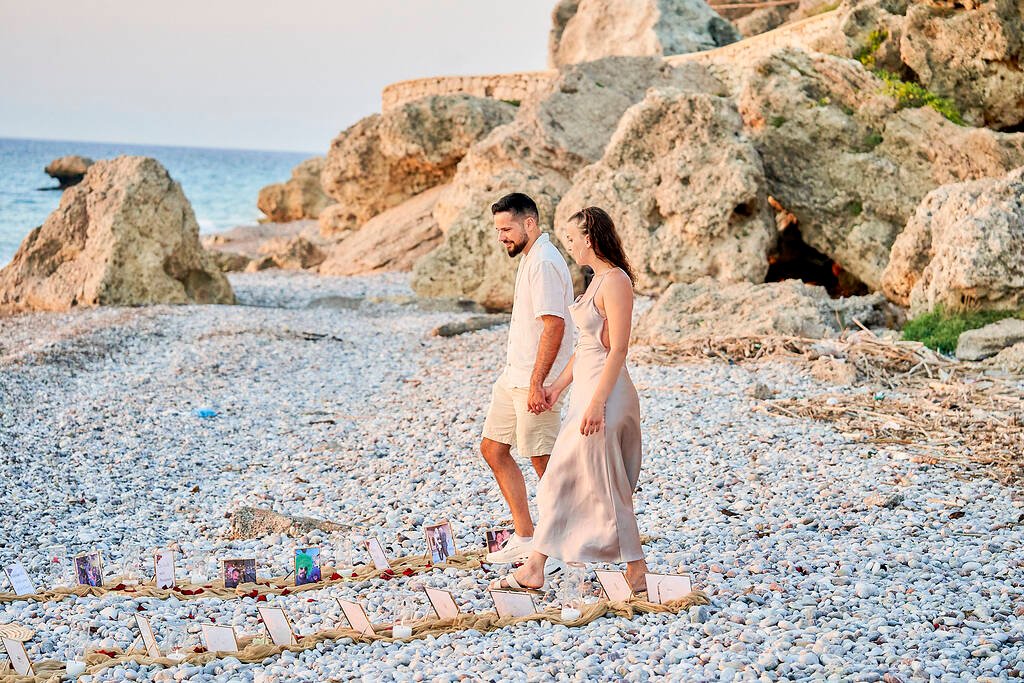 Sunset engagement Rhodes Greece
