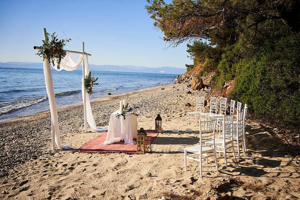 intimate beach wedding greece