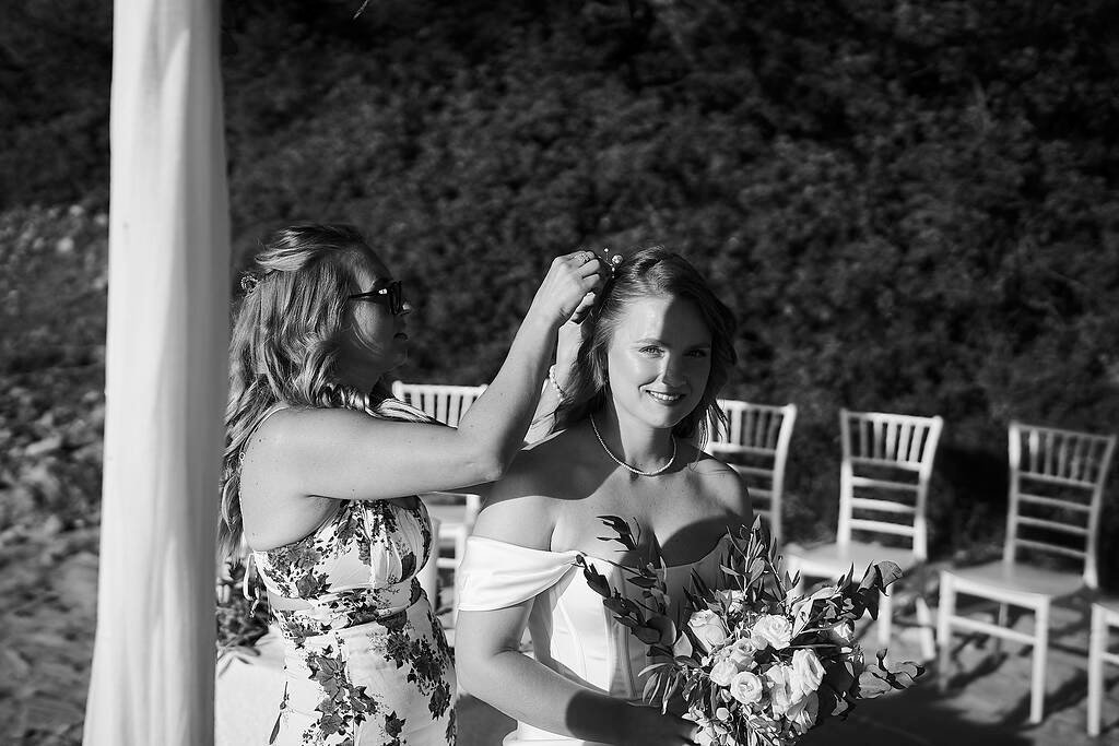 ceremony setup by sea
