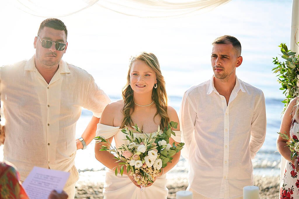 wedding ceremony by sea