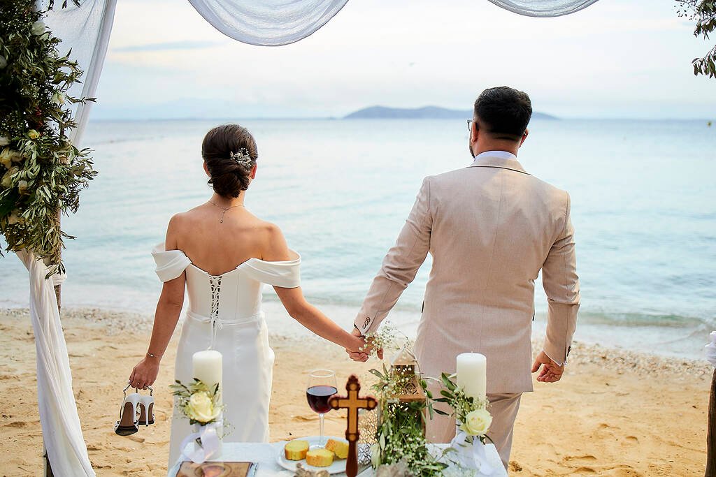 Wedding blessing on the sand