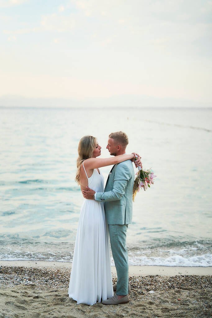 Intimate symbolic wedding Greece