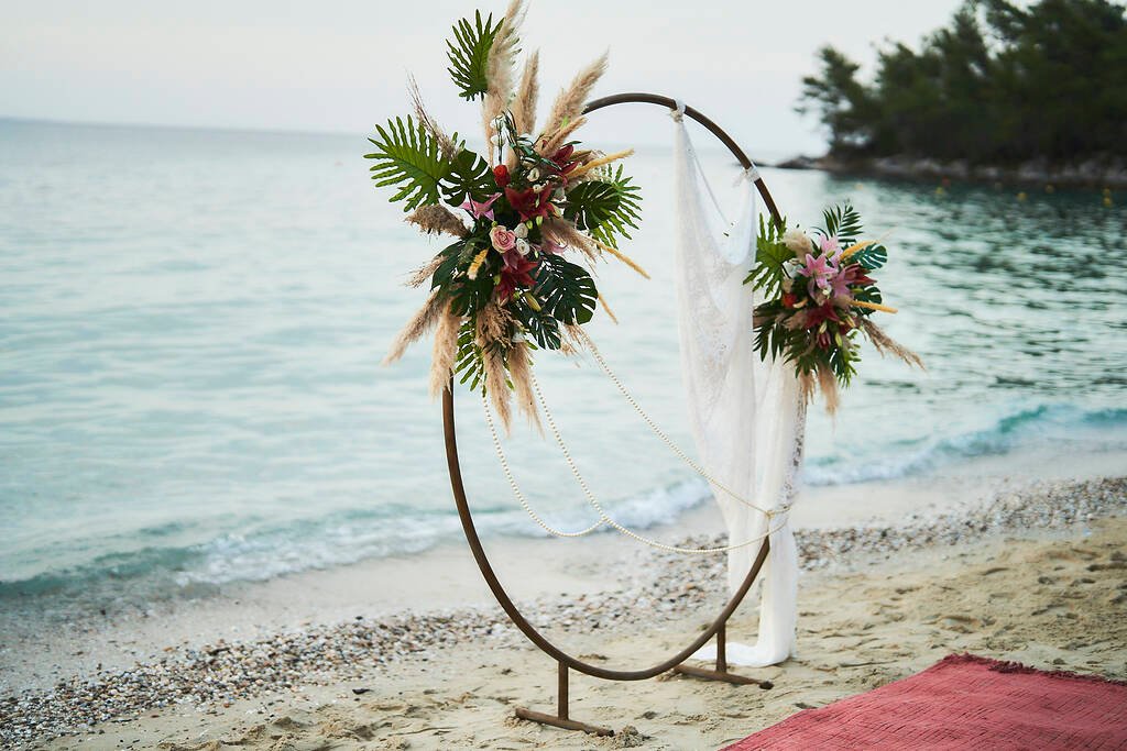 Symbolic wedding ceremony setup