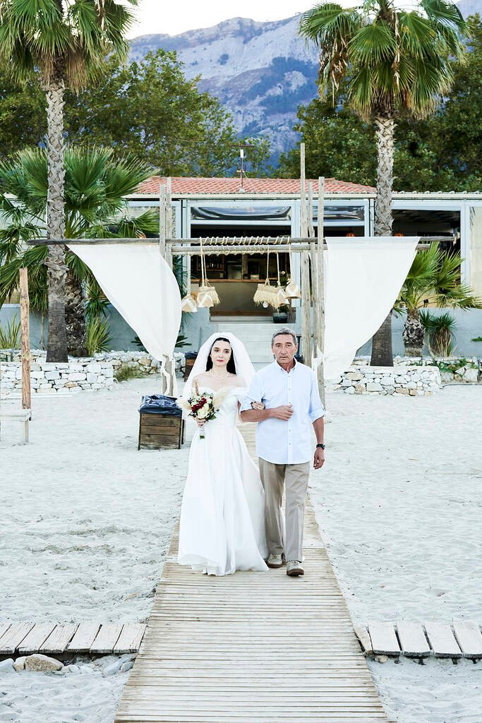 Unposed Orthodox wedding photo