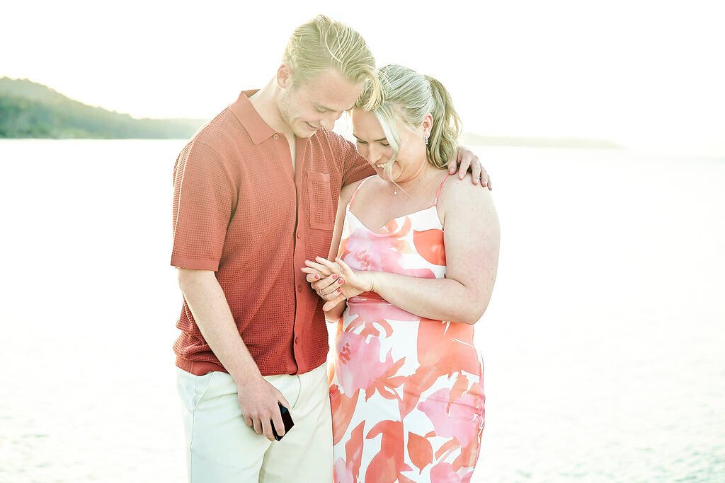 couple engagement beach Halkidiki Greece