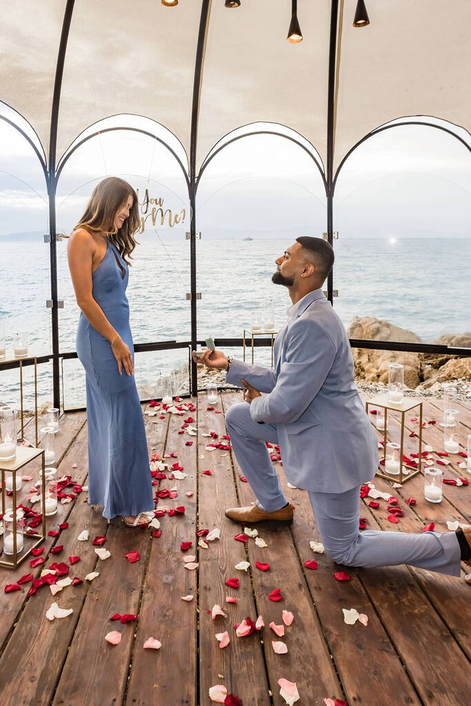 Seaside engagement Rhodes Island