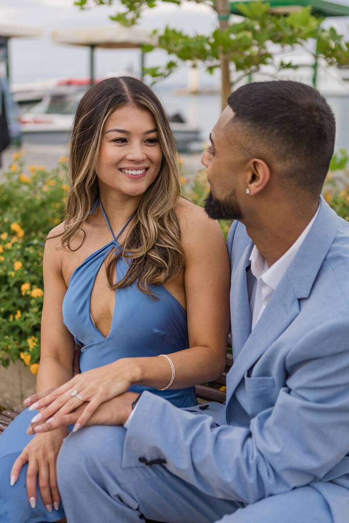 Couple celebrating engagement in Rhodes