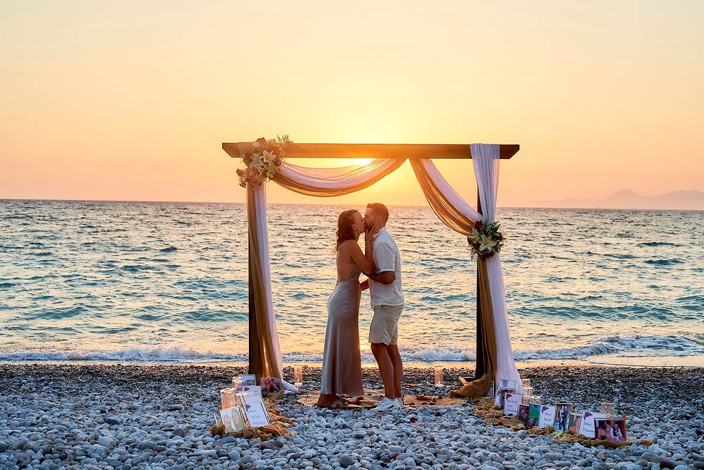 Rhodes beach ceremony