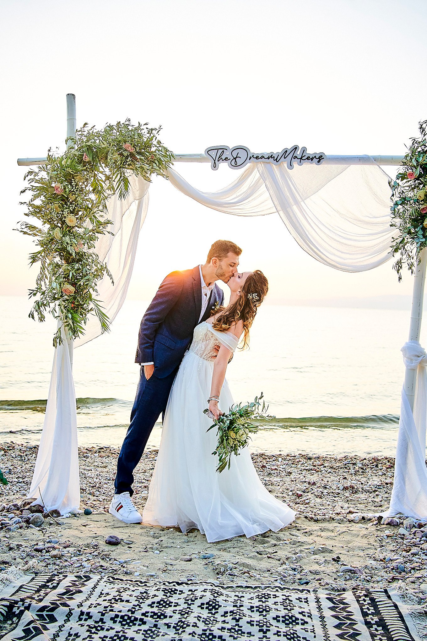 Intimate Beach Wedding Ceremony in Thassos