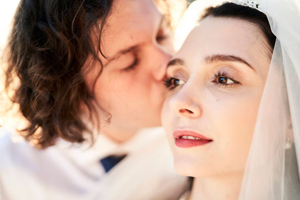 Unfiltered wedding portrait